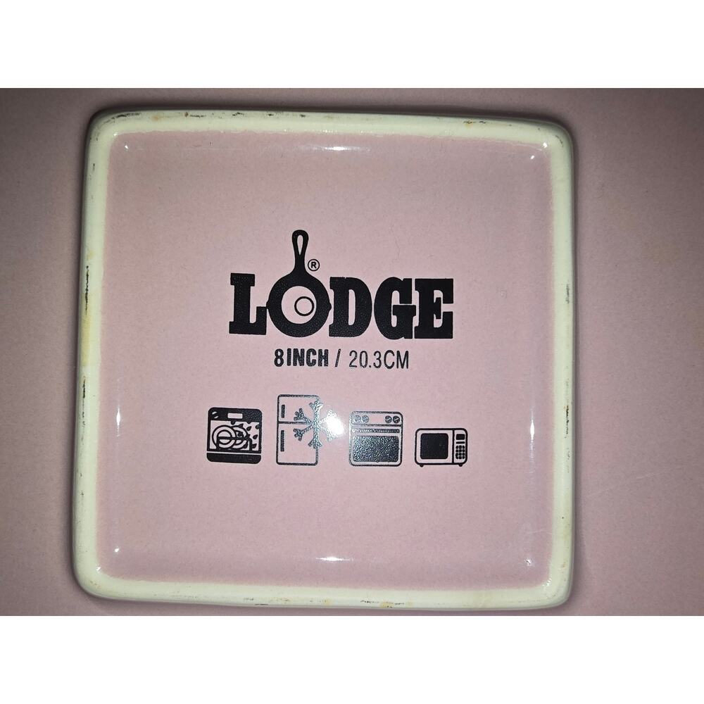 Oh Gussie Lodge 8" x 8" Pink Enameled Stoneware Baking Dish